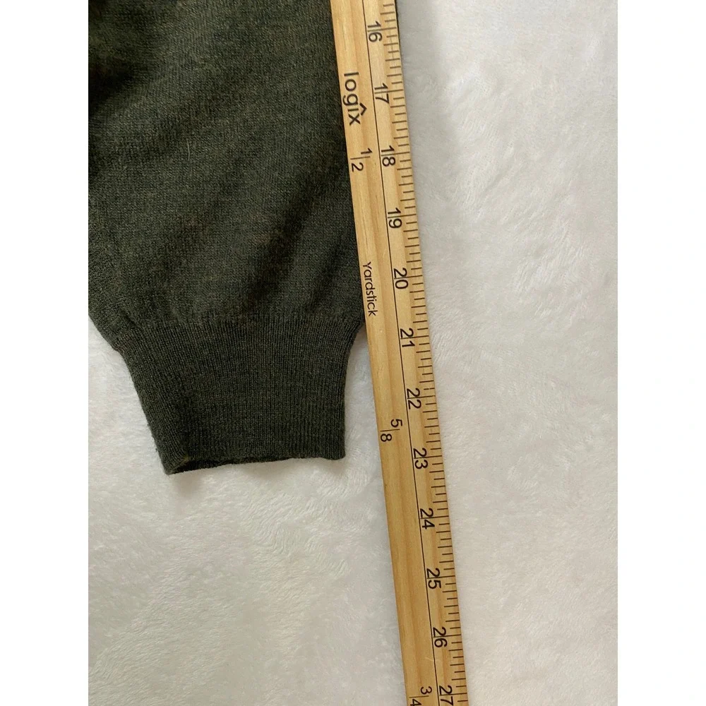 Roeville Mens XXL Olive Green Long Sleeve Polo Sweater Made in Italy‎ Knit Top